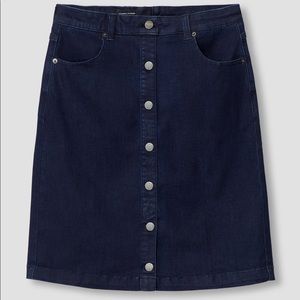 Universal Standard black denim knee length skirt